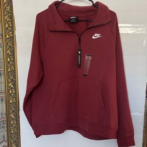 Nike Maroon Half-Zip Pullover
